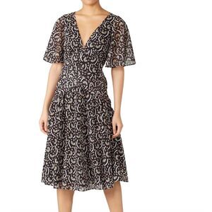 STEVIE MAY Anise Patterned Midi Dress Sz Medium‎